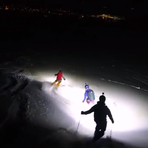 Freeride notturno a Carosello 3000