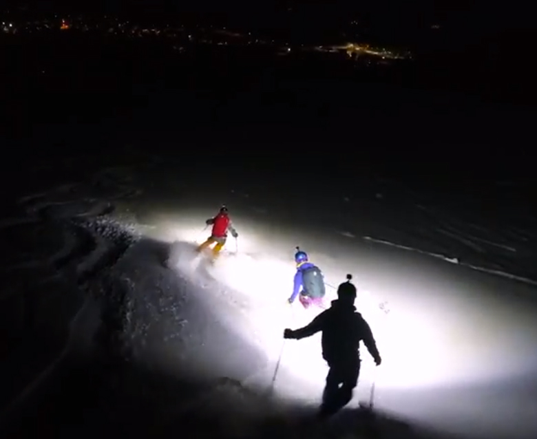 Freeride notturno a Carosello 3000