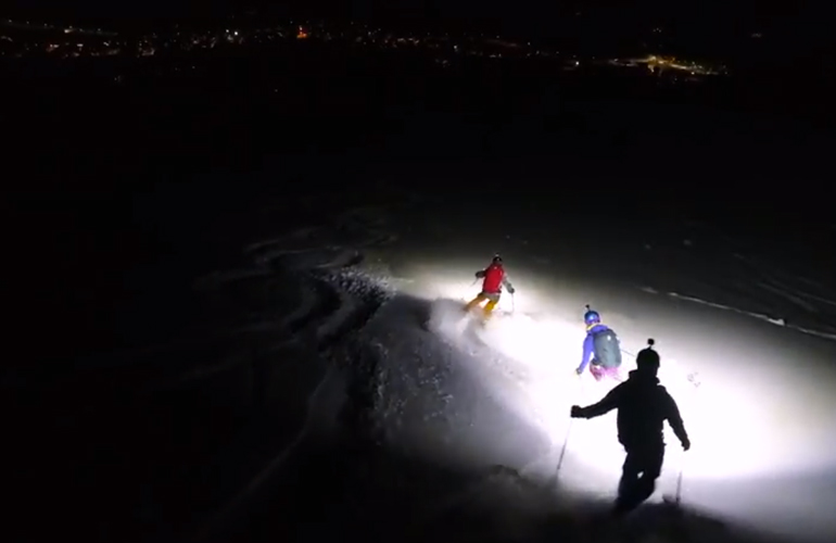 Freeride notturno a Carosello 3000